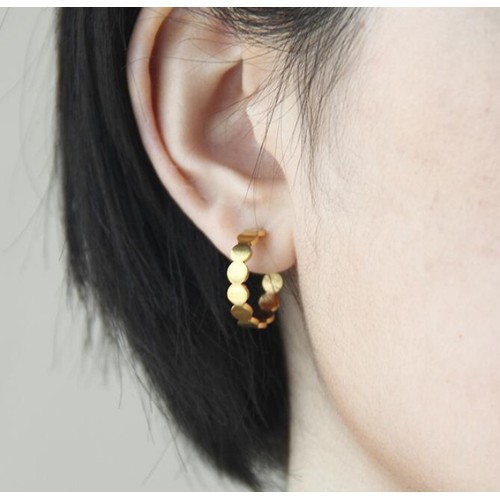 Bông Tai Khoen Tròn Titan Ko Đen TT 3130