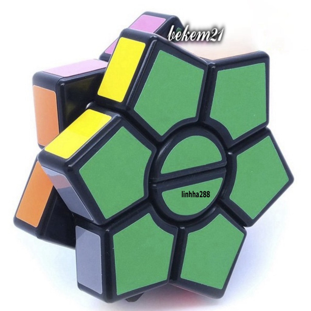 (SIÊU BIẾN THỂ) Rubik Biến Thể 6 Cánh Hoa Viền Đen DianSheng 2-Layer Super Square-1 Star