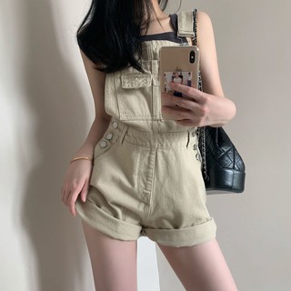Quần Yếm Denim Ống Rộng Phong Cách Năng Động Trẻ Trung Thời Trang Cho Phái Nữ