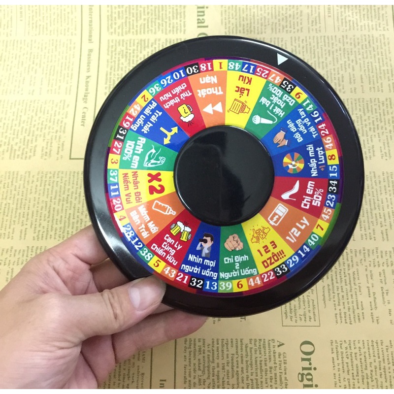 Vòng quay ăn nhậu sát phạt 16 hiệu lệnh tiếng Việt, lõi xoay bạc đạn siêu êm