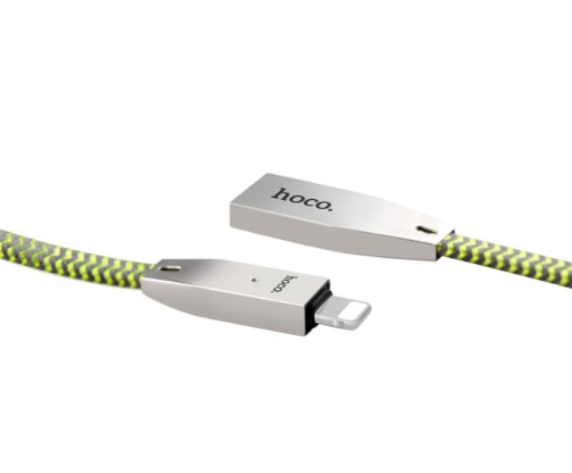 Dây Cáp Sạc IPtự ngắt khi đầy pin U11 Hoco Bảo vệ máy bạn tuyệt đối an toàn khỏi cháy nổ -Cáp dẹt Bọc Dù Chắc Chắn