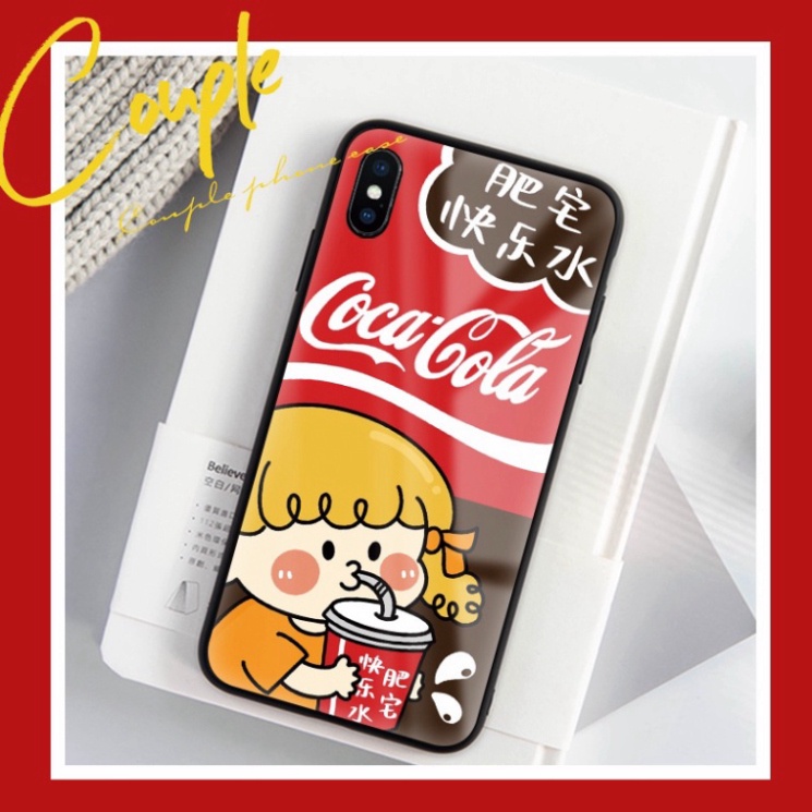 Ốp lưng iphone 6, 7, 8 Plus, X, XS, XR, XSMAX, 11, 11PRO, 11 PROMAX, 12, 13 PROMAX CÔ CA CÔ LA BẰNG KÍNH PKVN