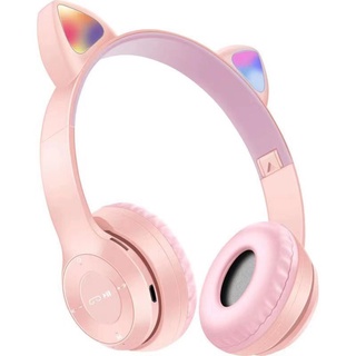 Tai Nghe bluetooth mèo kute, Headphone Có Mic, Âm Bass Mạnh Mẽ Và Dung Lượng Pin Khủng 400mAh