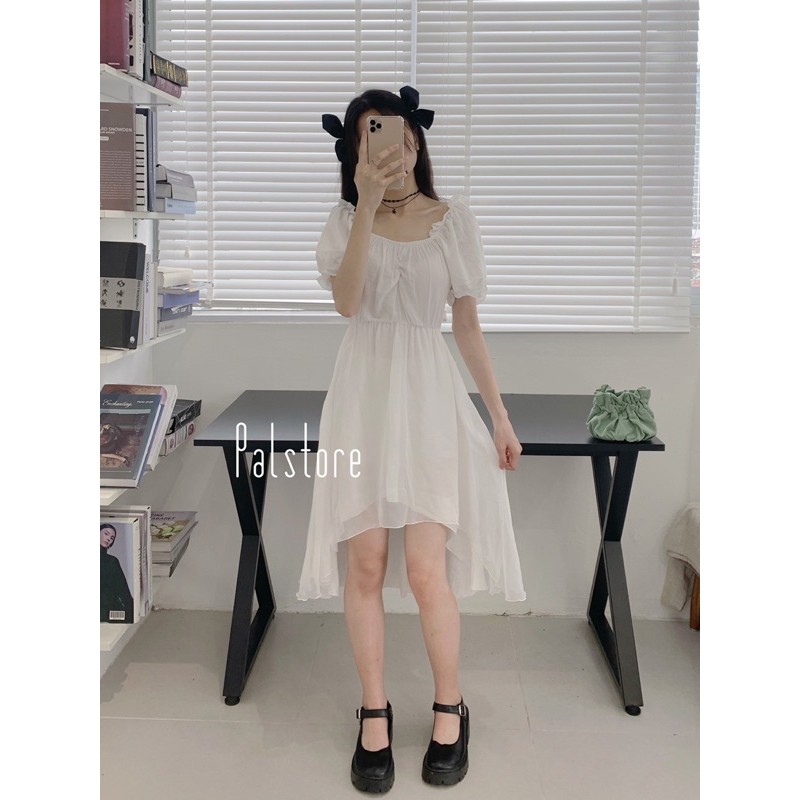 [Mã SKAMSALEP6 giảm 10% tối đa 100K đơn 150K] Đầm cổ vuông lệch vạt | BigBuy360 - bigbuy360.vn