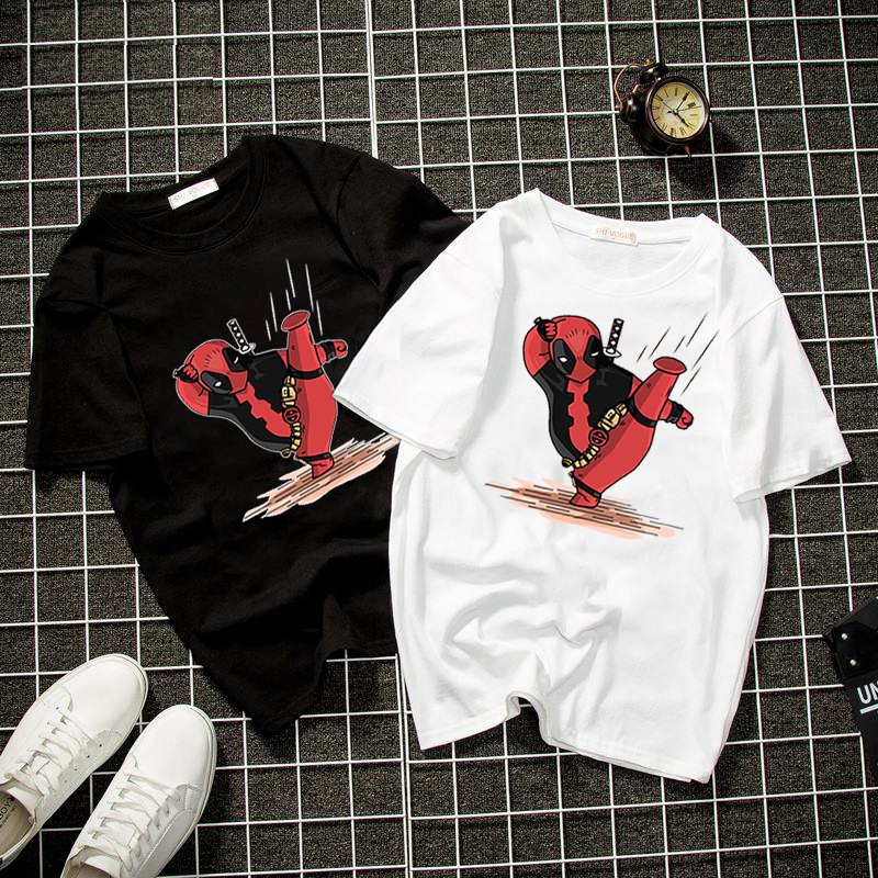 Áo thun unisex form rộng deadpool mập dễ thương Hàn Quốc vải dày mịn 2019T2023