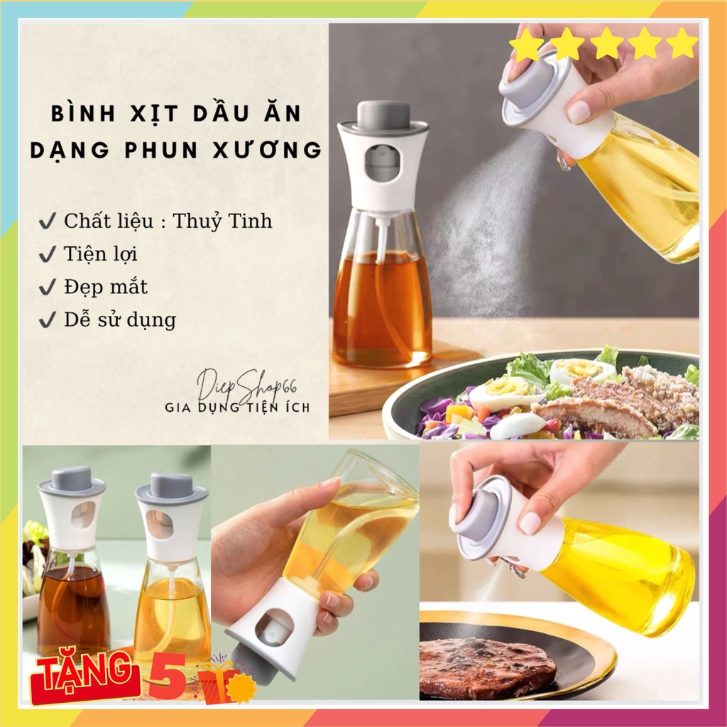 Bình xịt dầu ăn -dạng phun sương ❤️SALE❤️Bình xịt dầu ăn cho nồi chiên không dầu -dung tích 100ml