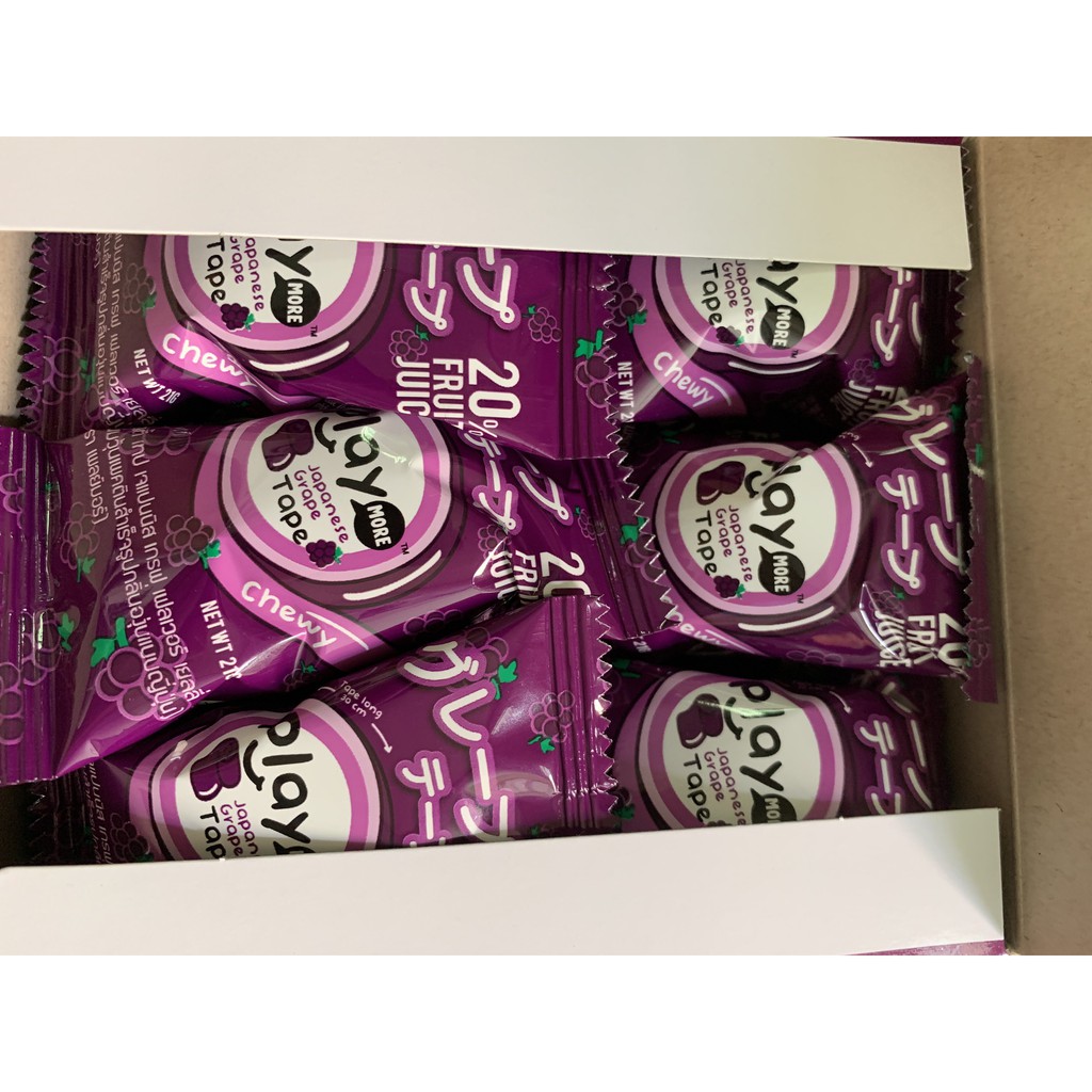 Combo 4 gói Kẹo dẻo cuộn Play more Thái Lan 21g/gói