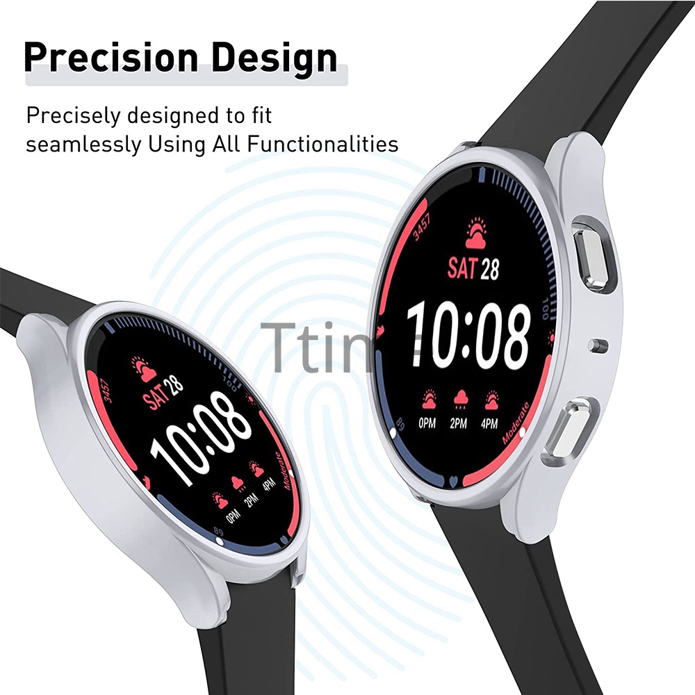 Ốp Lưng PC ChốNg NướC + KíNh CườNg LựC BảO Vệ MàN HìNh Cho Samsung Galaxy Watch 5 40mm 44mm