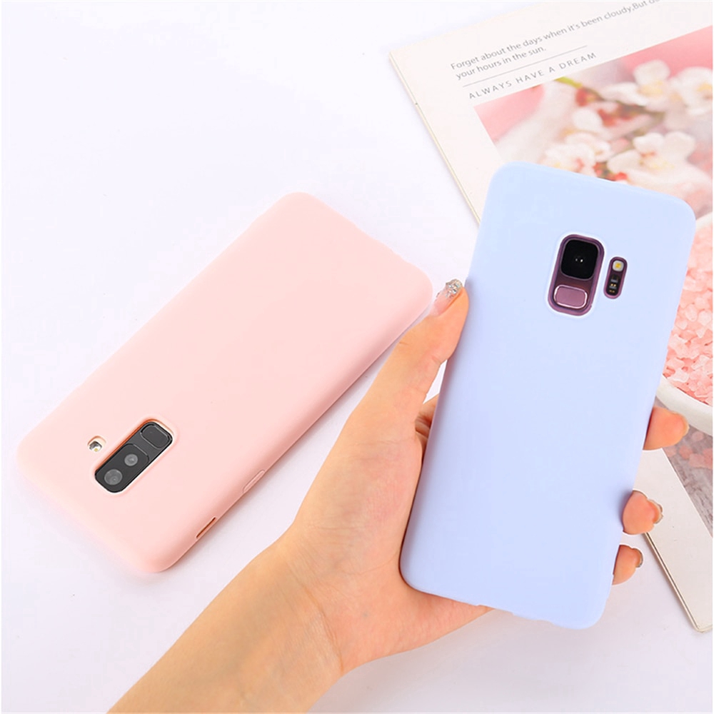 Ốp lưng TPU silicon thời trang cho Samsung Galaxy A6 A8 Plus A7 2018 A5 2017 A520 A5 2016 A510