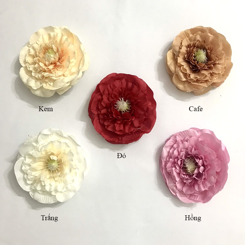 Đầu Bông Hoa Mẫu Đơn Trà Tràm Cao Cấp Trang Trí Giỏ Quà, Decor chụp ảnh