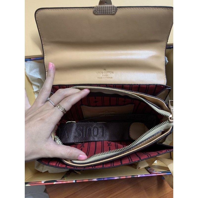 TÚI LV NÂU LÓT LV XỊN DÂY ĐEO BẢN TO SIZE 22CM | BigBuy360 - bigbuy360.vn