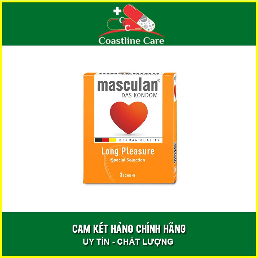 Bao Cao  Su  Masculan Long PleasureKéo Dài Thời Gian hộp 3 cái - coastlinecare pharmacy