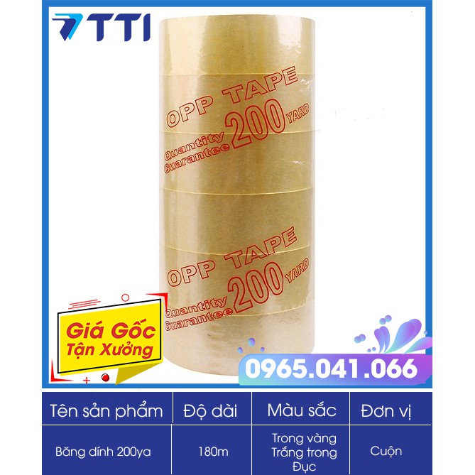 CÂY BĂNG KEO 200 YARD 1.7kg/cây (6 cuộn/cây) LÕI SIÊU MỎNG, SIÊU TIẾT KIỆM