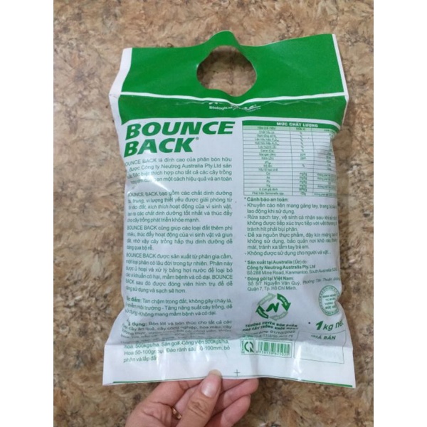 PHÂN HỮU CƠ BOUNCE BACK BB 1KG