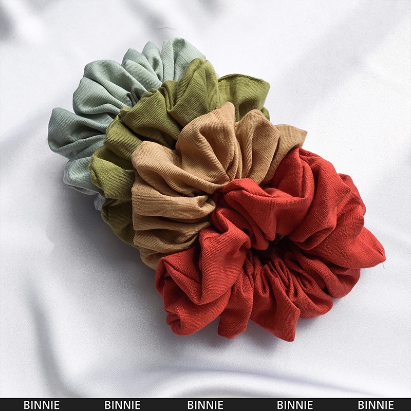 BINNIE - Dây chun buộc tóc Linen Scrunchies Handmade