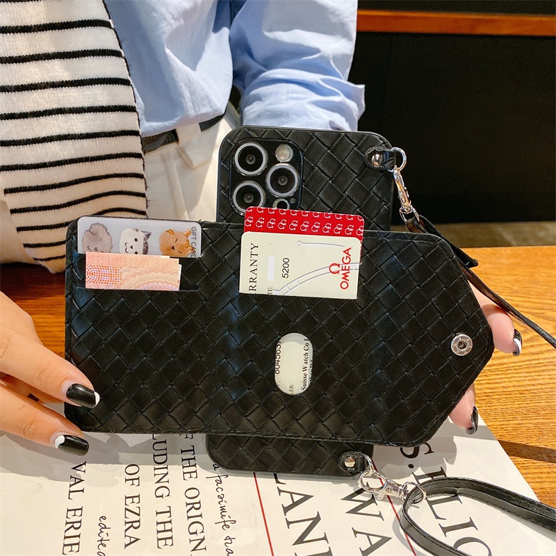 Bao Da Điện Thoại Có Ngăn Đựng Thẻ Và Dây Đeo Chéo Cho iphone 11 12 pro max 13 pro max 14 pro max 15 pro max x xr xs max 14 15 plus Ốp