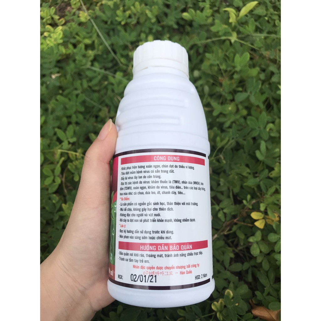 END-BYE: DIỆT VIRUS KHẢM LÁ, XOĂN CHÙN ĐỌT - Chai 500 ml