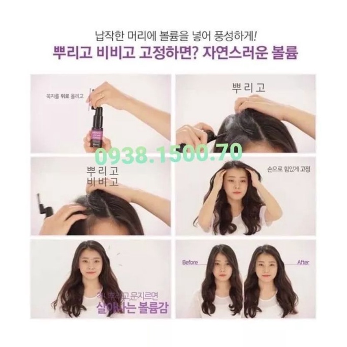 CHAI XỊT LÀM PHỒNG CHÂN TÓC Chống Bết Tóc Dr.Top Miracle Volume Powder