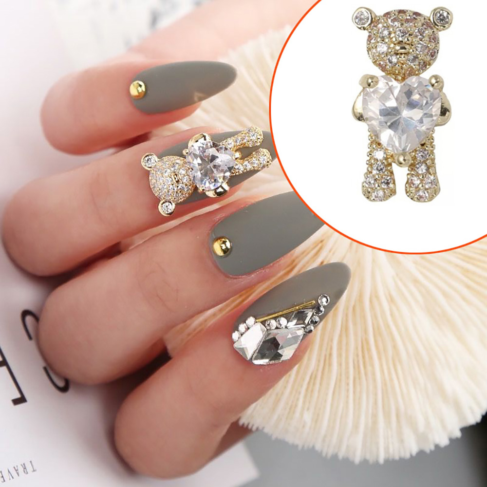 Phụ kiện kim loại 3D trang trí móng tay