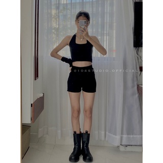 Quần short lưng cao ôm body hack dáng