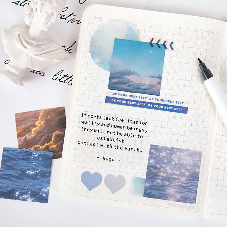 Set 46 chiếc sticker phong cảnh bầu trời và biển cực đẹp trang trí