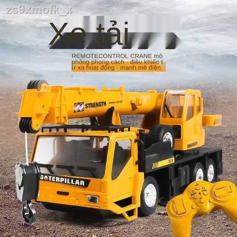 ☌❦cẩu điều khiển từ xa siêu lớn ô tô điện sạc xe ô tô cậu bé từ xa điều khiển ô tô con mô hình xe kỹ thuật