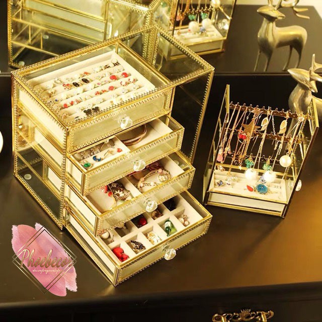 Khay đựng trang sức mỹ phẩm để bàn sang trọng - PB199