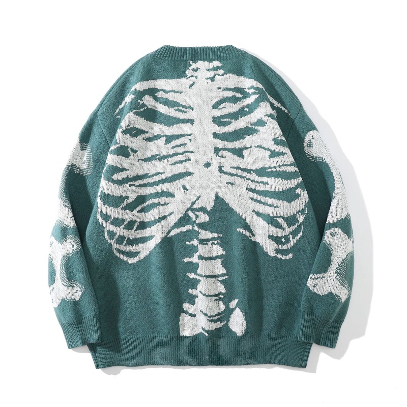 Áo Sweater dệt kim hoạ tiết xương 10MK cho nam và nữ