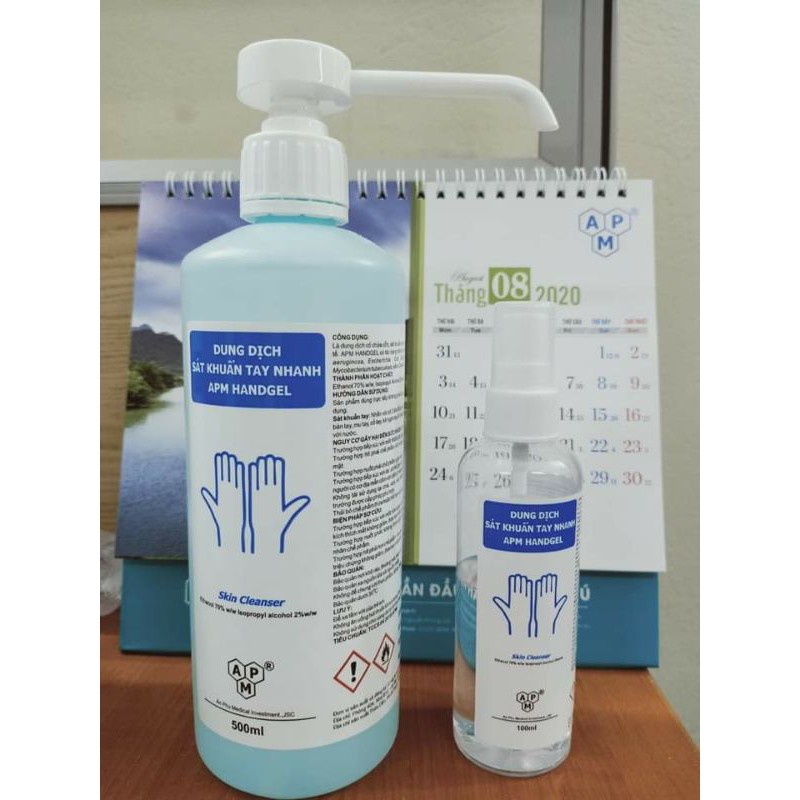Rửa tay khô sát khuẩn y tế 500ml APM HANDGEL