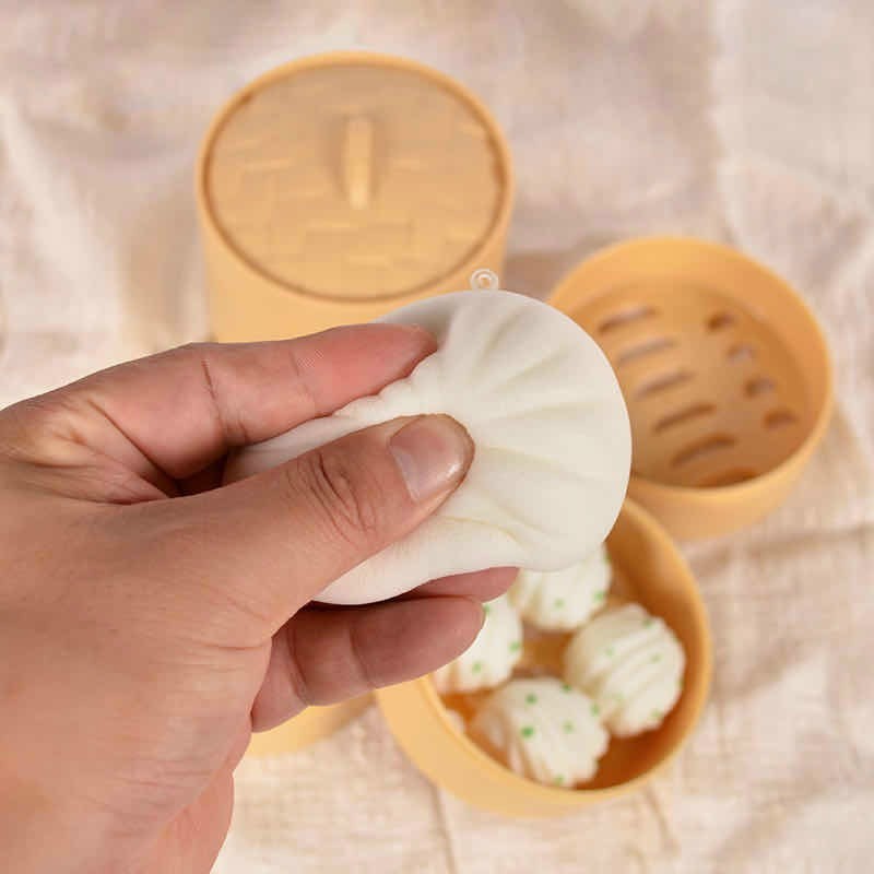 Bánh Bao Đồ Chơi Cầm Tay Bóp Giúp Xả Stress -Đồ Chơi Squishy Hình Bánh Bao Giúp Giảm Căng Thẳng