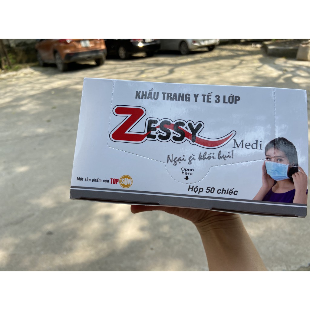 Hộp Khẩu trang zessy y tế 3 lớp 50 chiếc