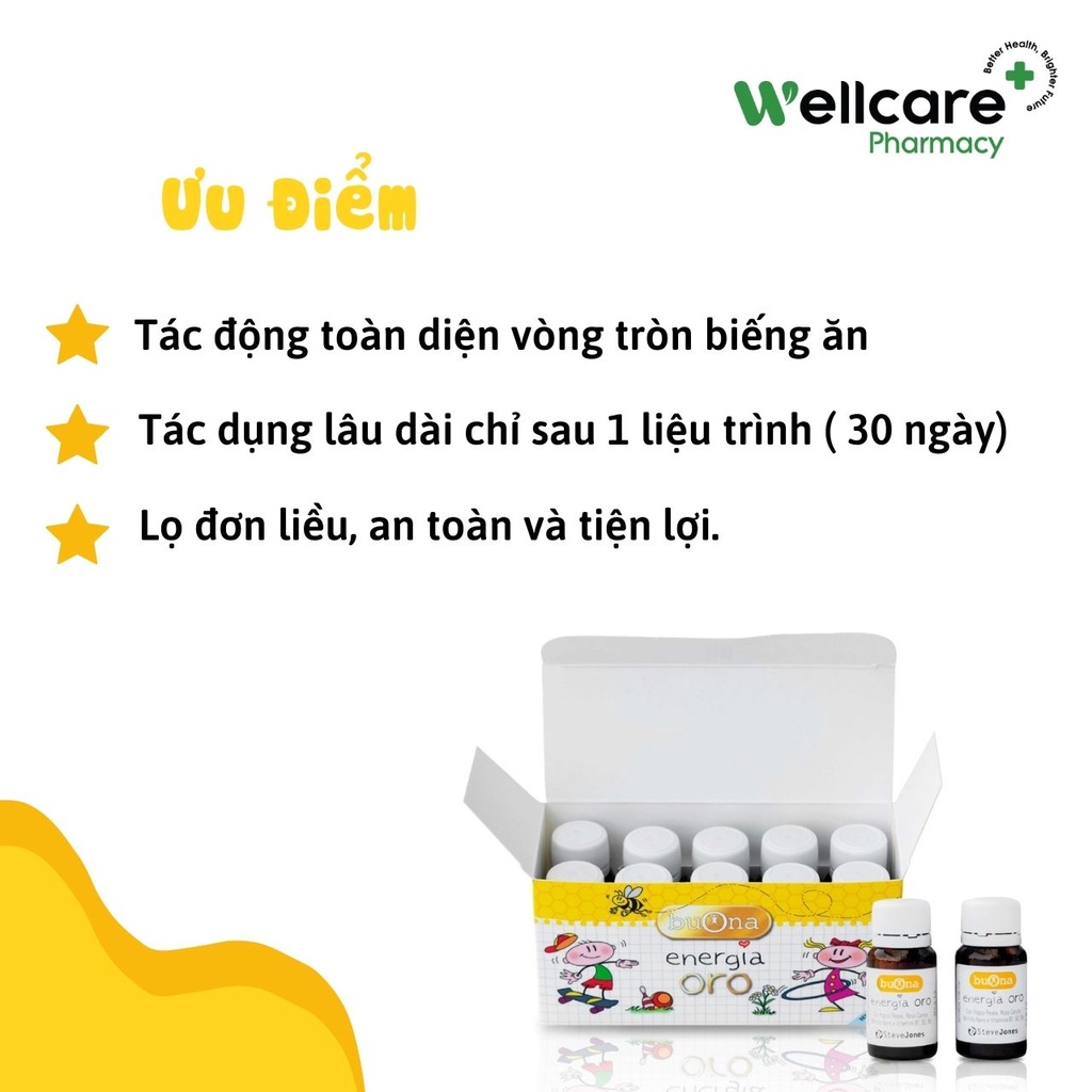 Buona Oro Energia  - Siro kích thích ngon miệng, giúp bé ăn ngon, hồi phục sức khỏe cho trẻ em