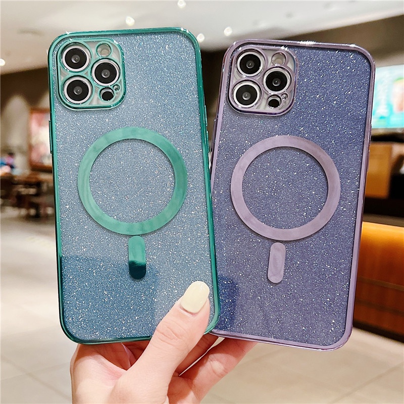 Ốp Điện Thoại Mềm Mạ 6D Lấp Lánh Sang Trọng Cho Iphone 13 12 11 Pro MAX XR X XS MAX