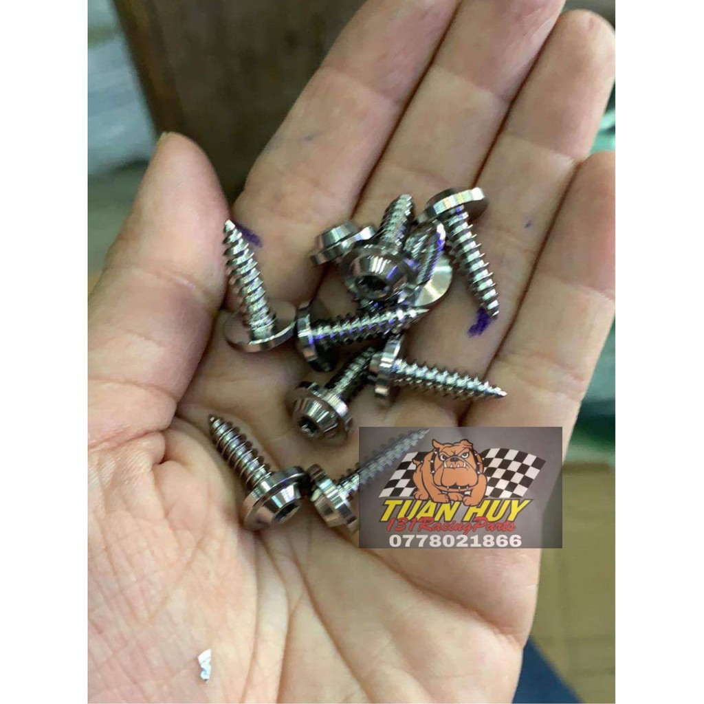 Sỉ 50 con ốc phôi trắng 4,5,6,8 li Titan Gr5