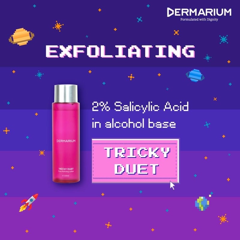 Tricky Duet Dermarium Toner Làm Sạch 2% Salicylic Acid (BHA)