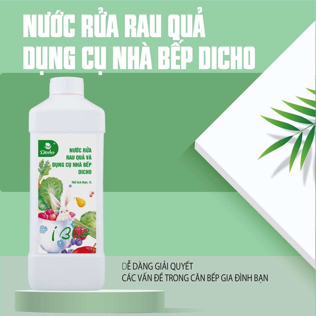 Nước rửa rau quả và dụng cụ ăn uống DiCHO Tiens Thiên Sư giúp làm sạch rau củ và bát đũa