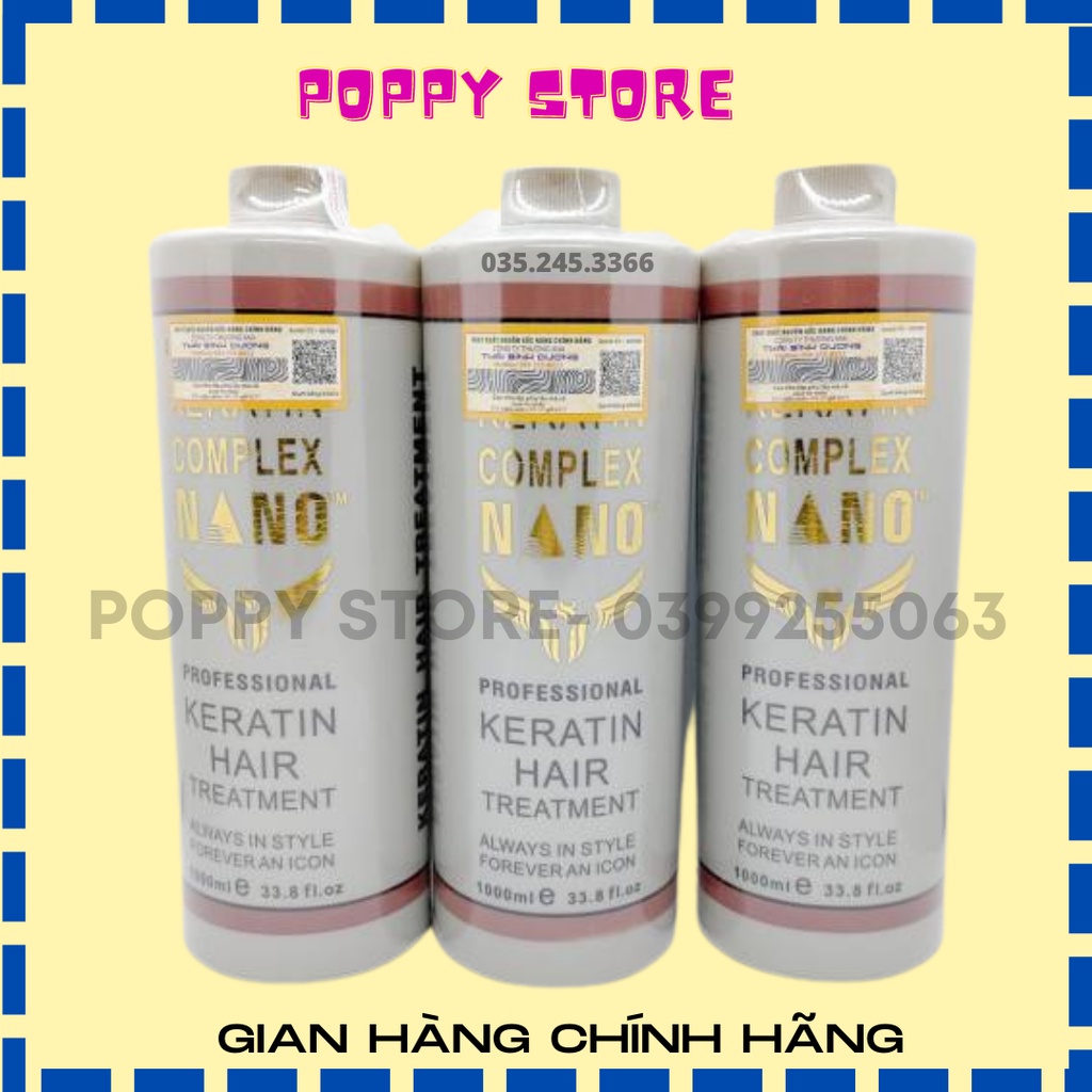 Phục Hồi Hấp Tóc Keratin NaNo Complex Chuẩn Thơm Cafe 1000ml Phục Hồi Tóc Nát Trẻ Ngọn Hư Tổn Nặng
