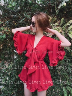 Jum đũi tay loe nơ cổ cao cấp🌹