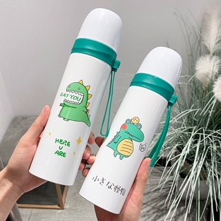 Bình nước giữ nhiệt hình khủng long dễ thương dung tích 350ml/ 500ml