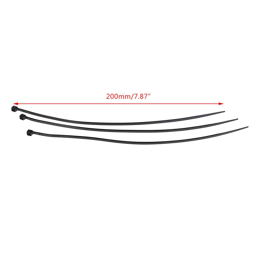 Set 100 dây rút 3x200mm bằng nylon dùng để cố định dây cáp cho xe đạp