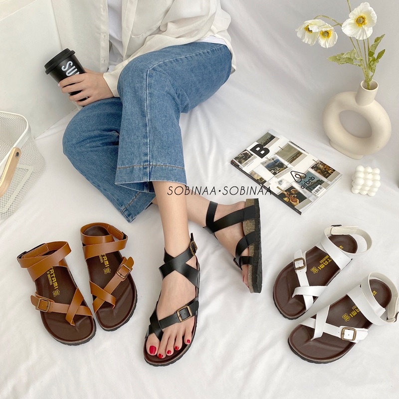 [Mã 154FASHIONSALE giảm 12% đơn 99K] Giày quai hậu sandal da bò unisex xuất khẩu châu âu