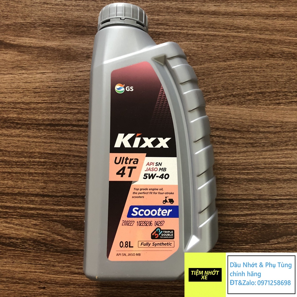 Nhớt xe ga tổng hợp 100% Kixx Ultra 4T Scooter Fully Synthetic 5w40