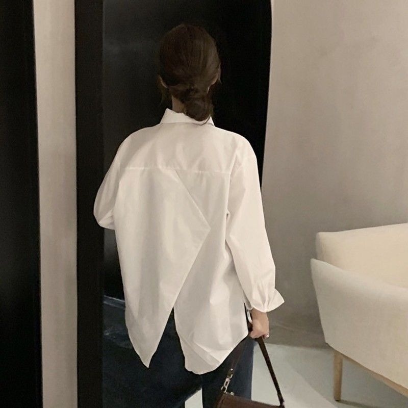 Áo Sơ Mi Nữ Dài Tay Cổ Bẻ Thời Trang Hàn