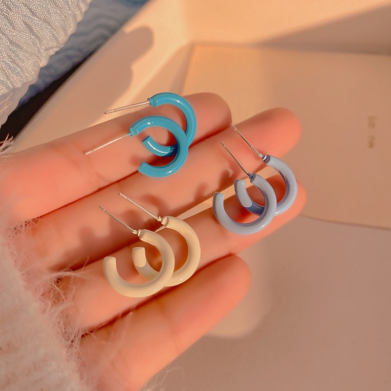 Bộ khuyên tai sáu mảnh thiết kế đơn giản thời trang cao cấp cho nữ