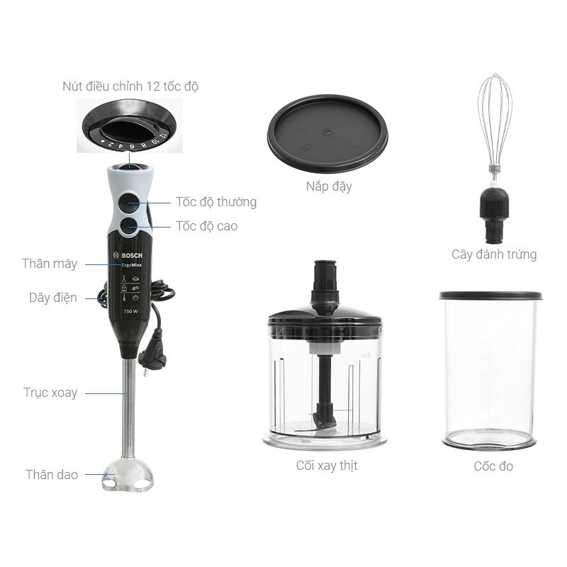 Phụ kiện máy xay cầm tay Bosch MSM87180 MSM87140  MSM67170