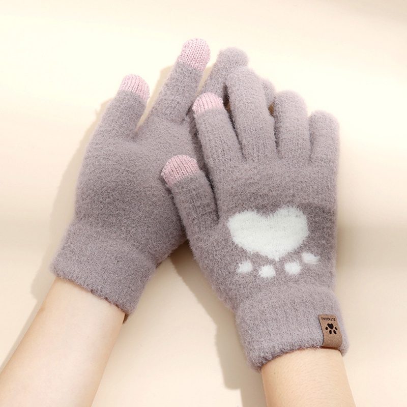 Găng Tay Len Giữ Ấm Mùa Đông Có Thể Chạm Màn Hình Cảm Ứng