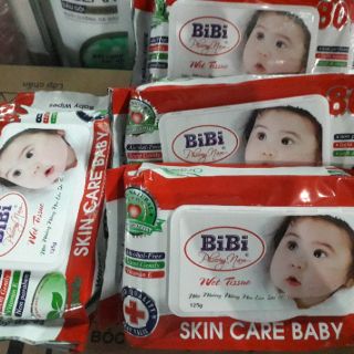 Khăn giấy ướt BiBi túi 80 miếng