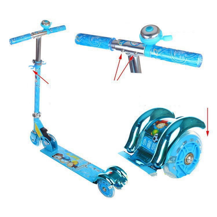 Xe Scooter Cỡ To Chuông Bánh Phát Sáng – đồ chơi vận động cho bé