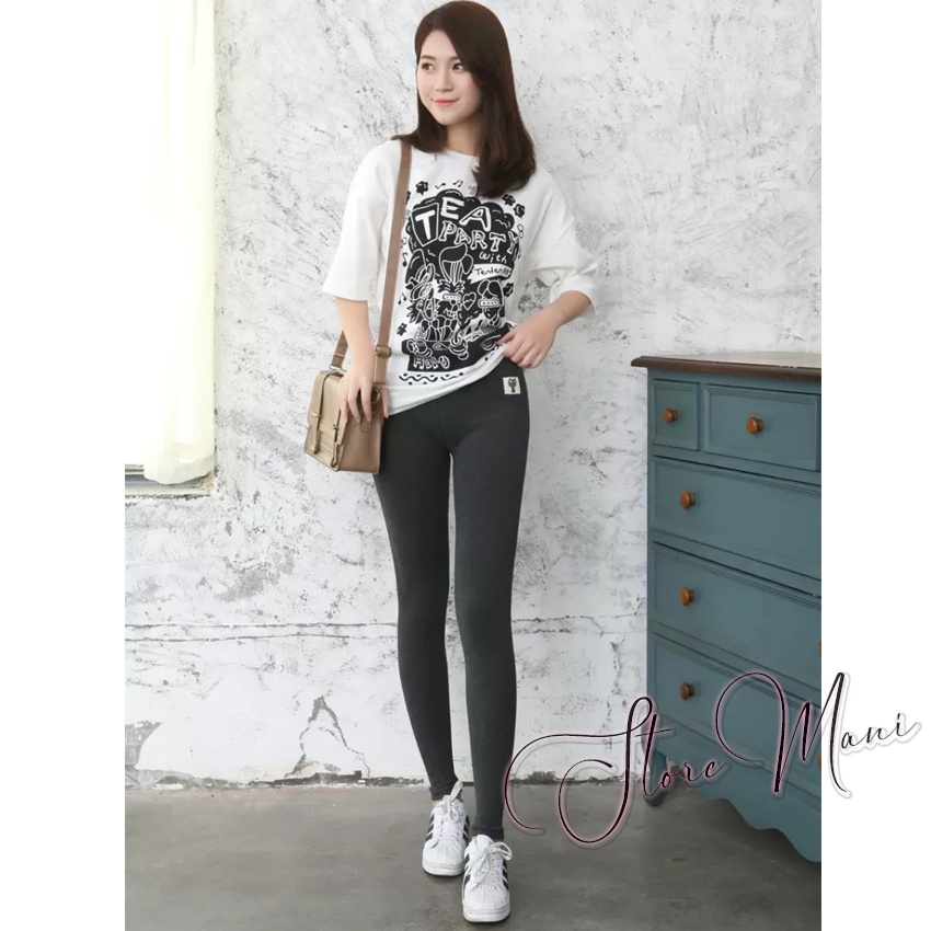 Quần nỉ mèo lót lông dáng quần legging nữ lót lông mèo cạp cao gen bụng màu đen ghi dày dặn mặc thu đông cực ấm