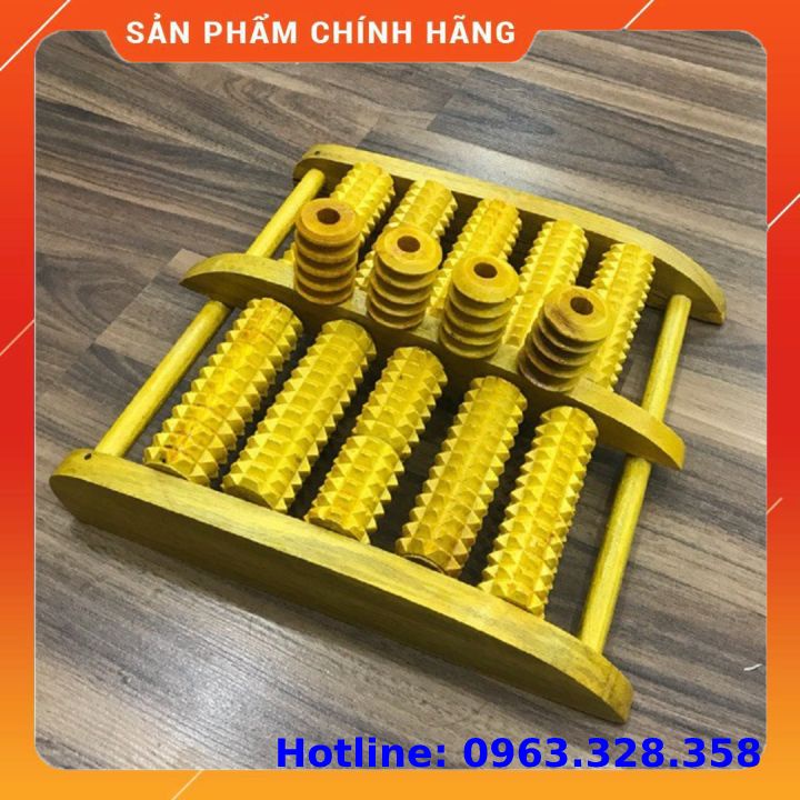 Bàn Lăn Chân Gỗ, Bàn Mát Xa Chân Bằng Gỗ 5 Hàng Loại 1, Giá Xưởng -